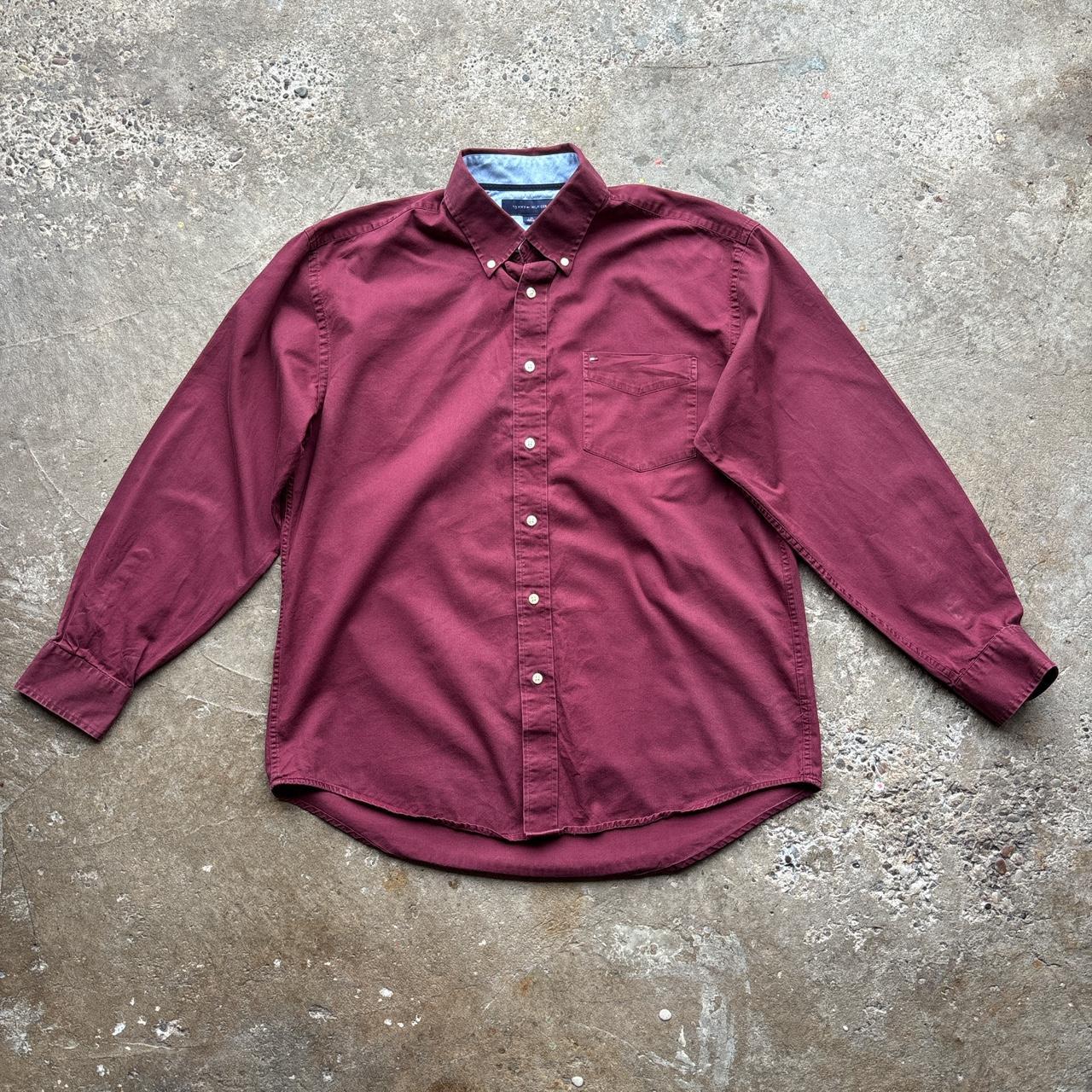 Burgundy Tommy Hilfiger Shirt - L