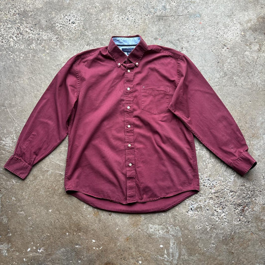 Burgundy Tommy Hilfiger Shirt - L