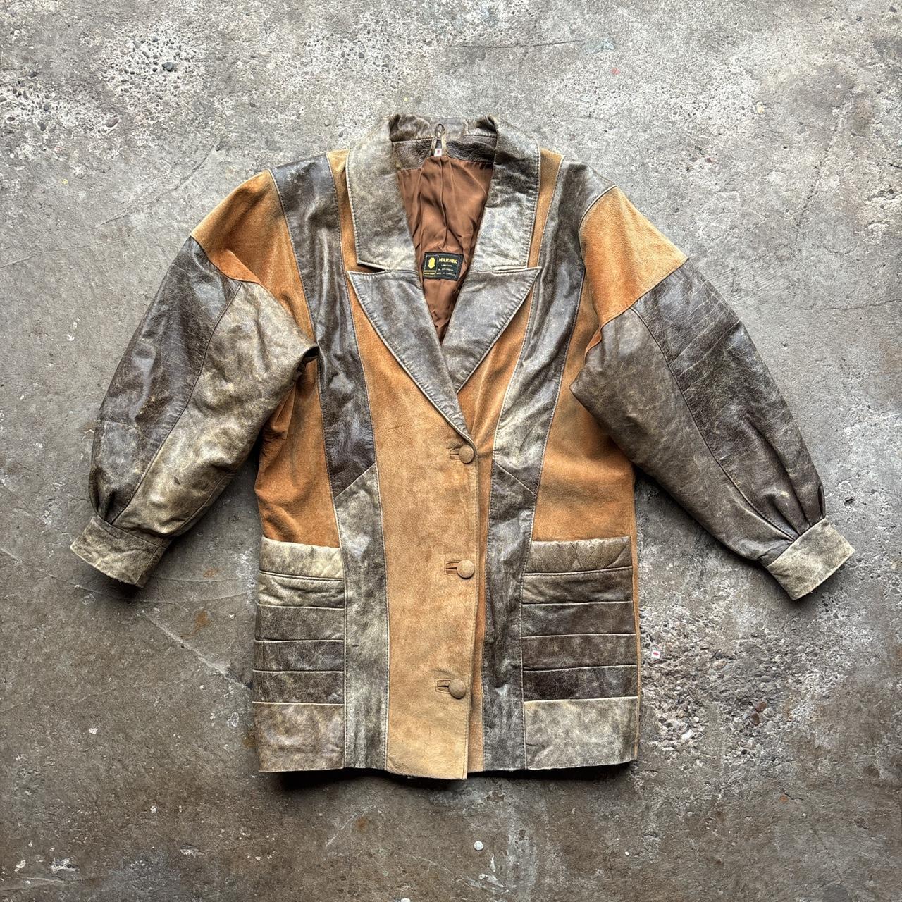 Vintage Marnik Leather and suede Patchwork Jacket