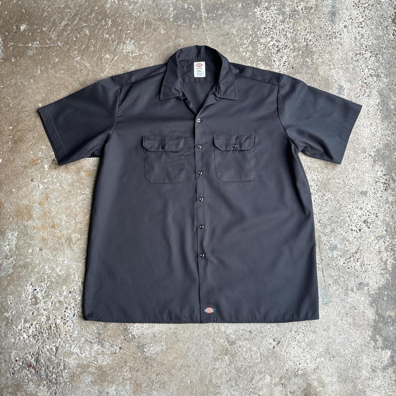 Black Dickies Button Up Workwear Shirt - 2XL