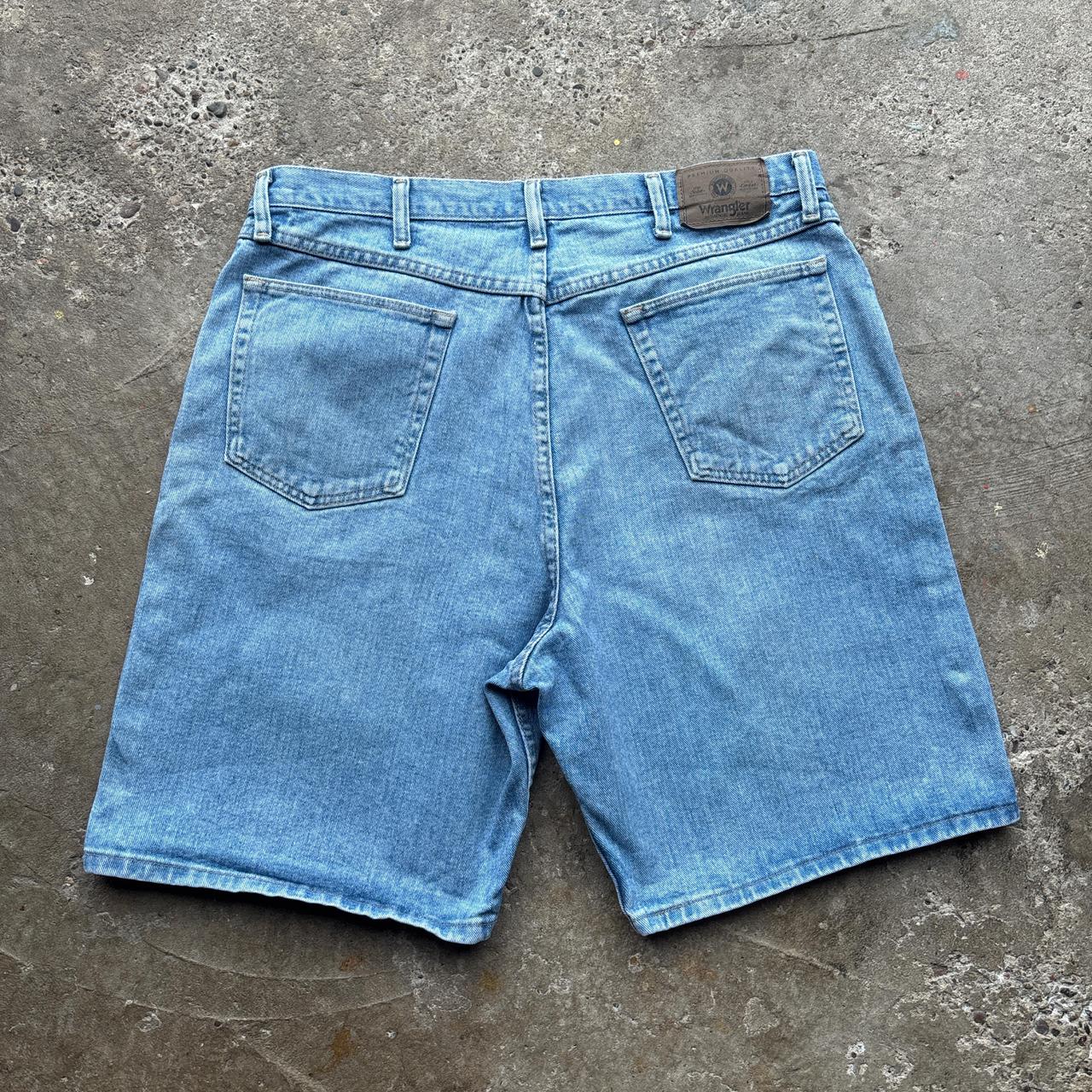 Light blue denim Wrangler shorts - W38