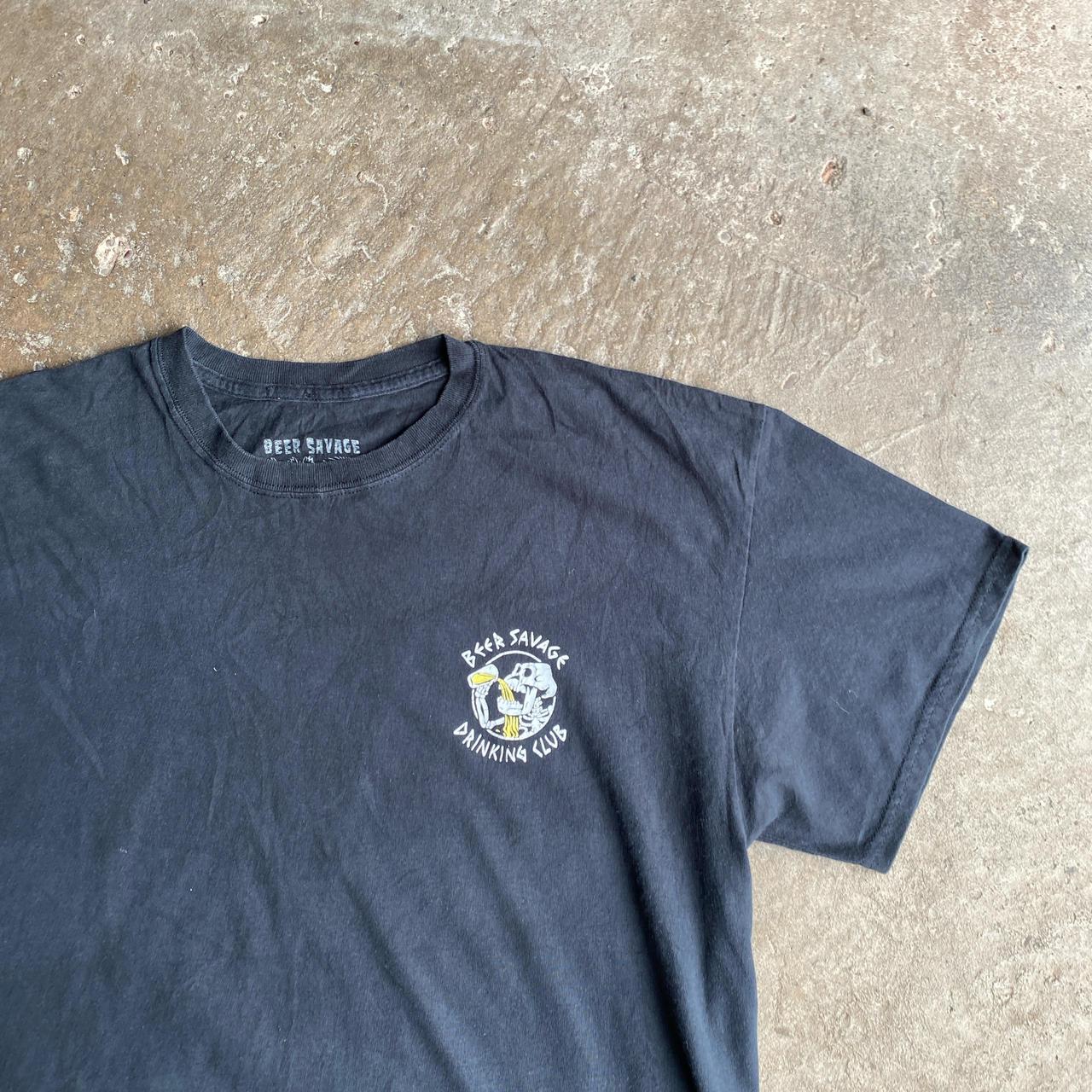 Black ‘Beer Savage Drinking Club’ Bar at-Shirt
