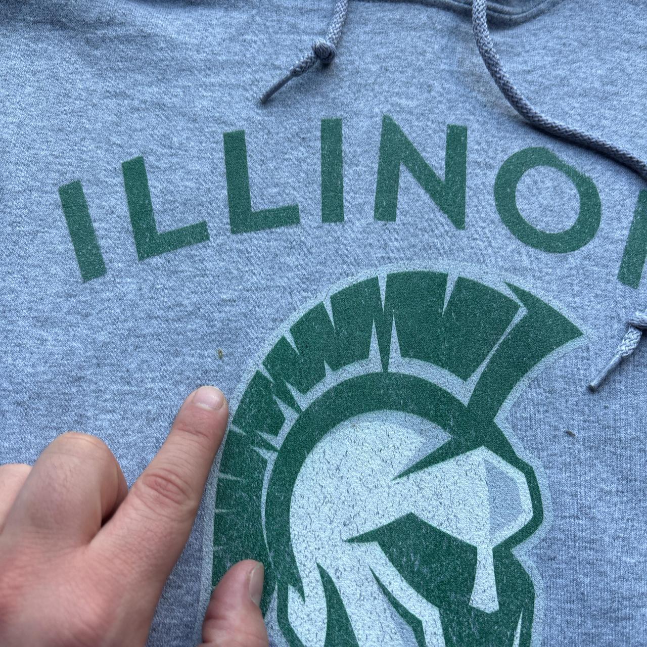 Grey Illinois Wesleyan University hoody