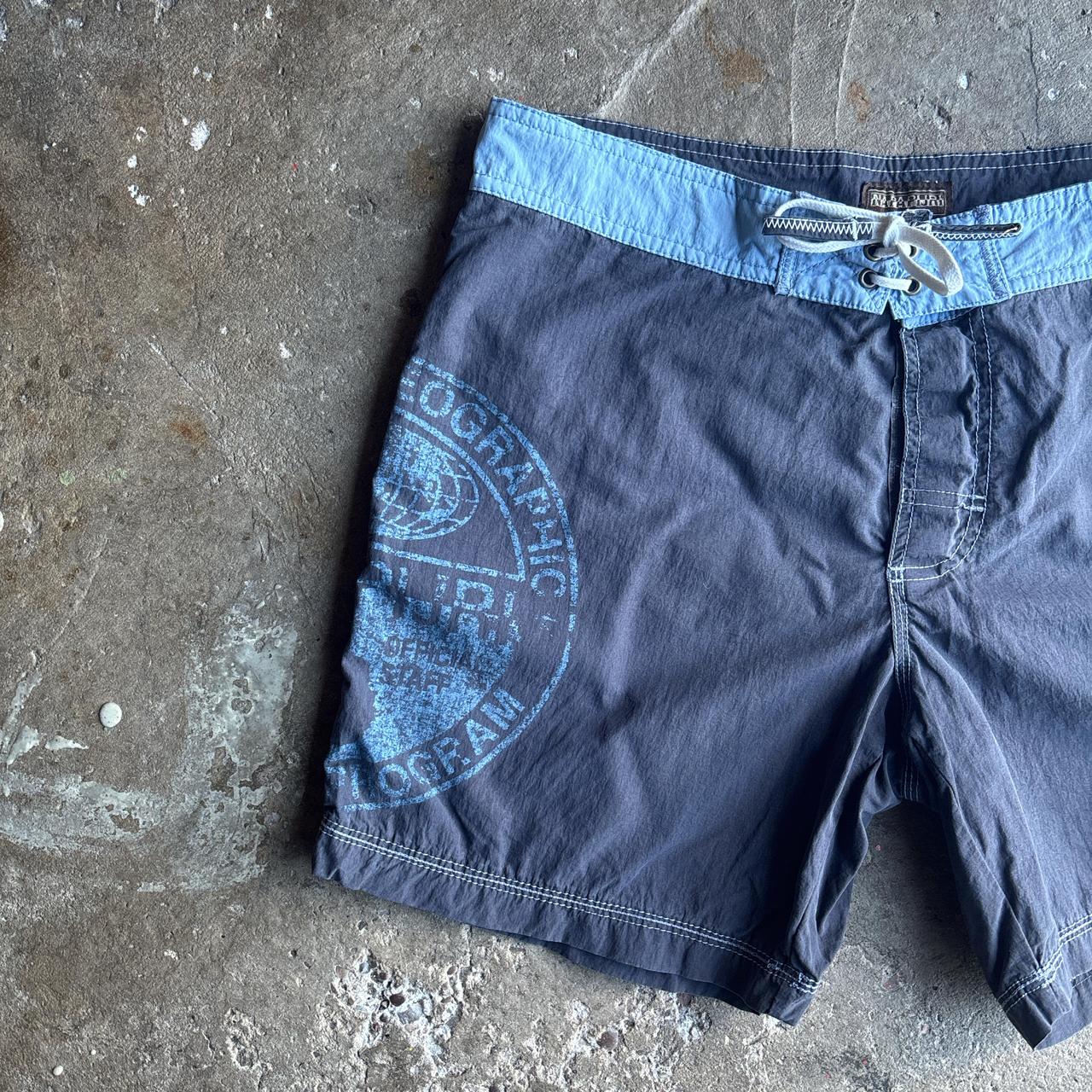 Grey/Blue Napapijri Patterned Swim Shorts