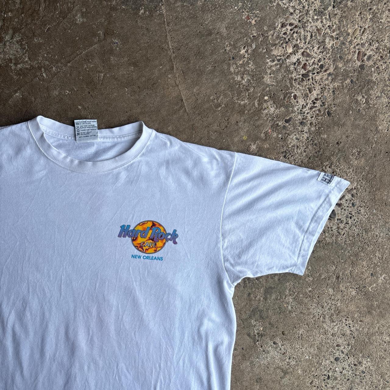 White Hard Rock Cafe New Orleans Graphic Single Stitch T-Shirt - L