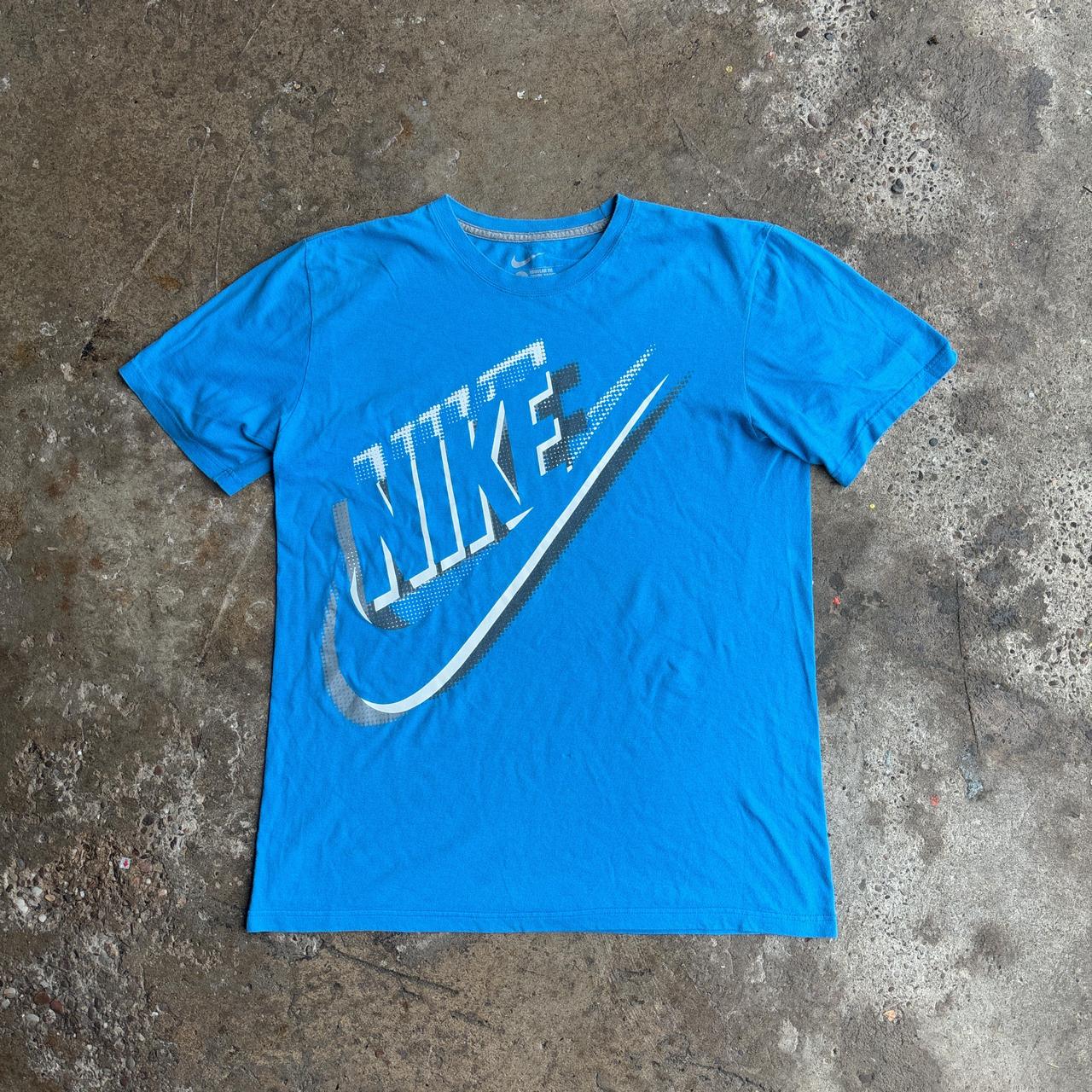 Blue Nike Air tee with silver logo