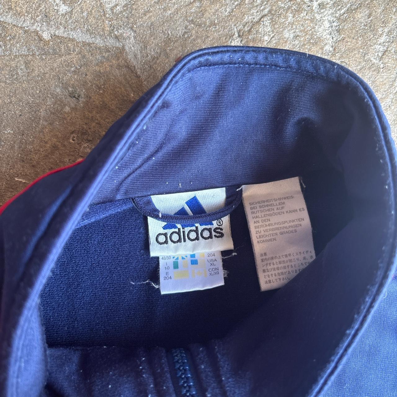 90s Navy and red Adidas track jacket