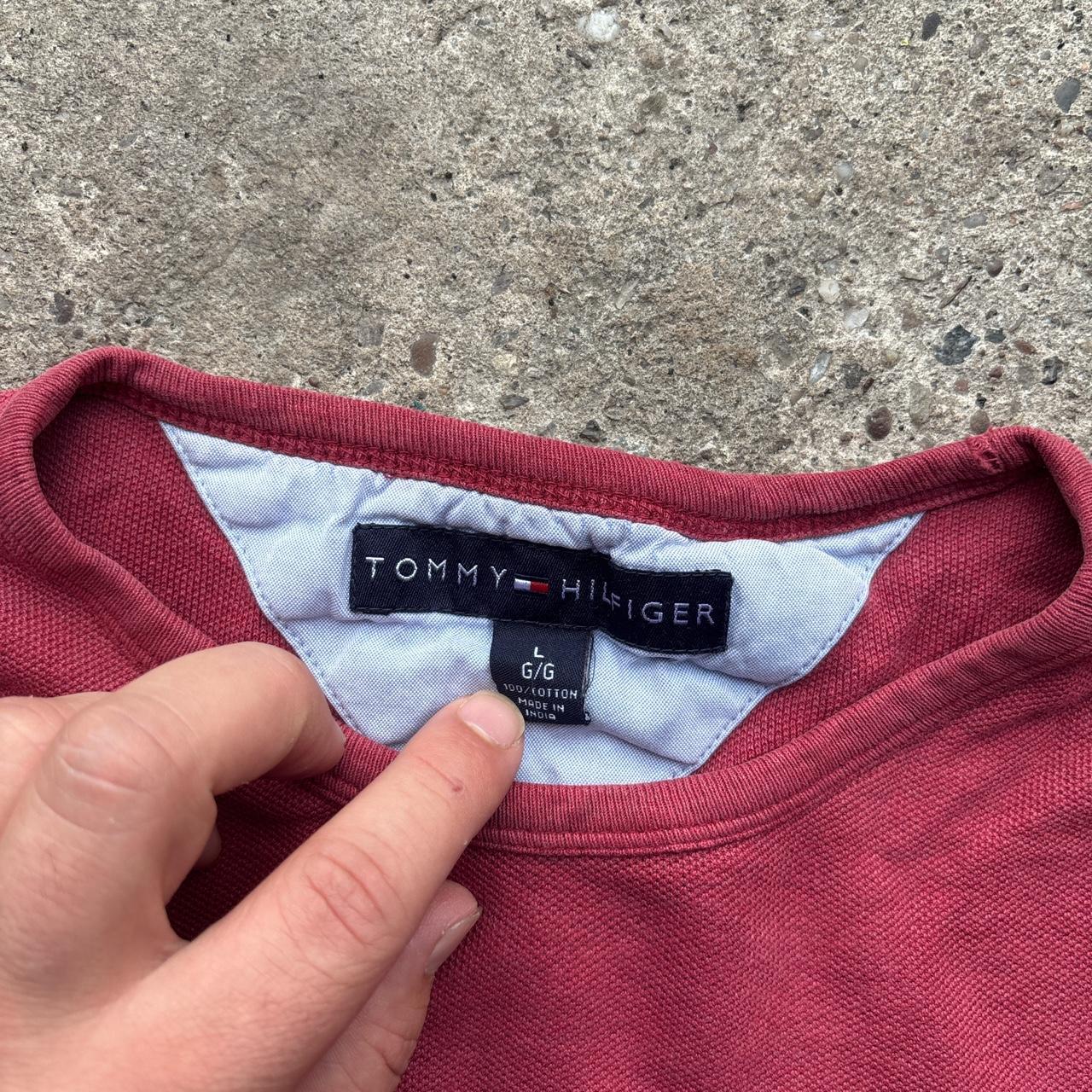 Red Tommy Hilfiger pocket t-shirt