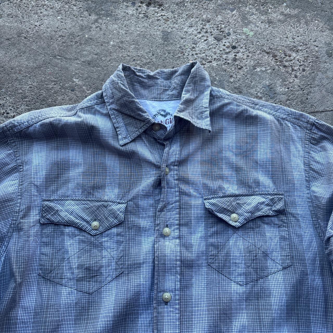 Grey and white Wrangler western shirt
