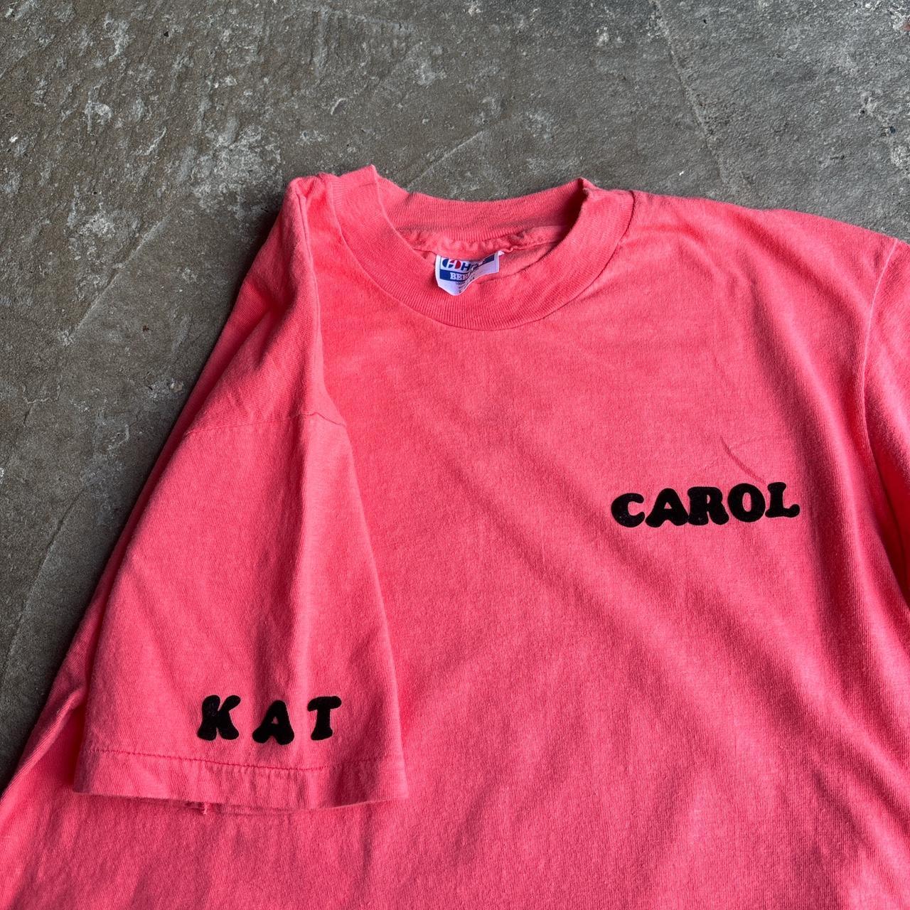 Carol’s pink bowling t-shirt