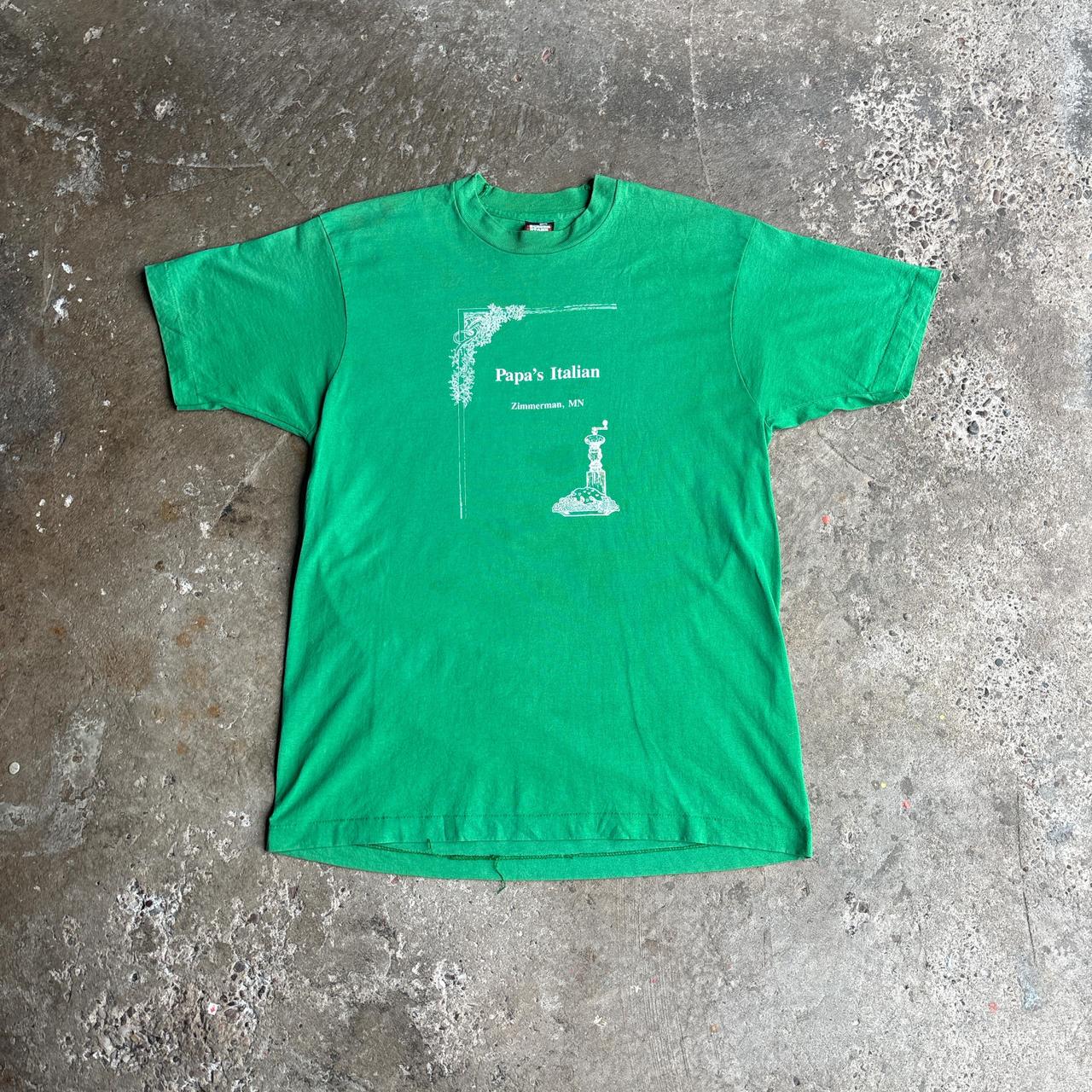 Green Vintage Single Stitch Graphic T-Shirt
