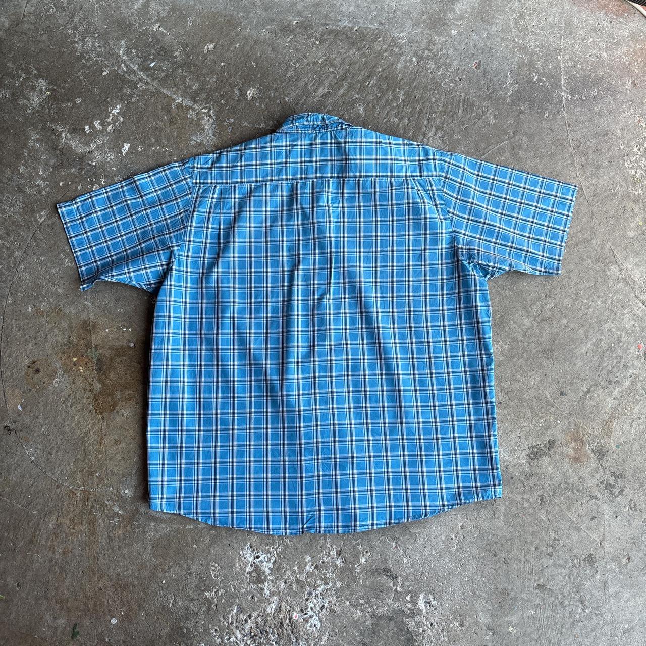 Blue & White Checkered Wrangler Short Sleeve Shirt