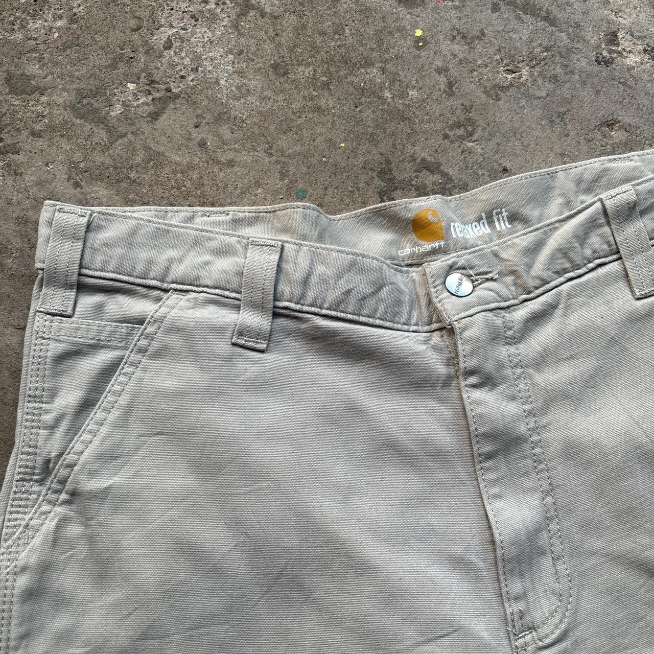Cream Carhartt shorts