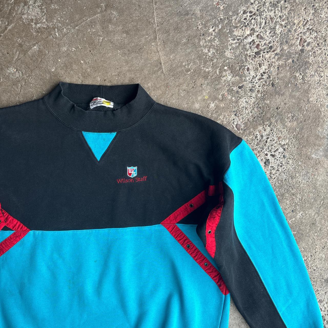 Vintage Blue & Black Wilson Staff Sweatshirt - 2XL