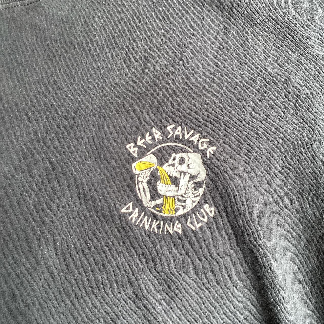 Black ‘Beer Savage Drinking Club’ Bar at-Shirt