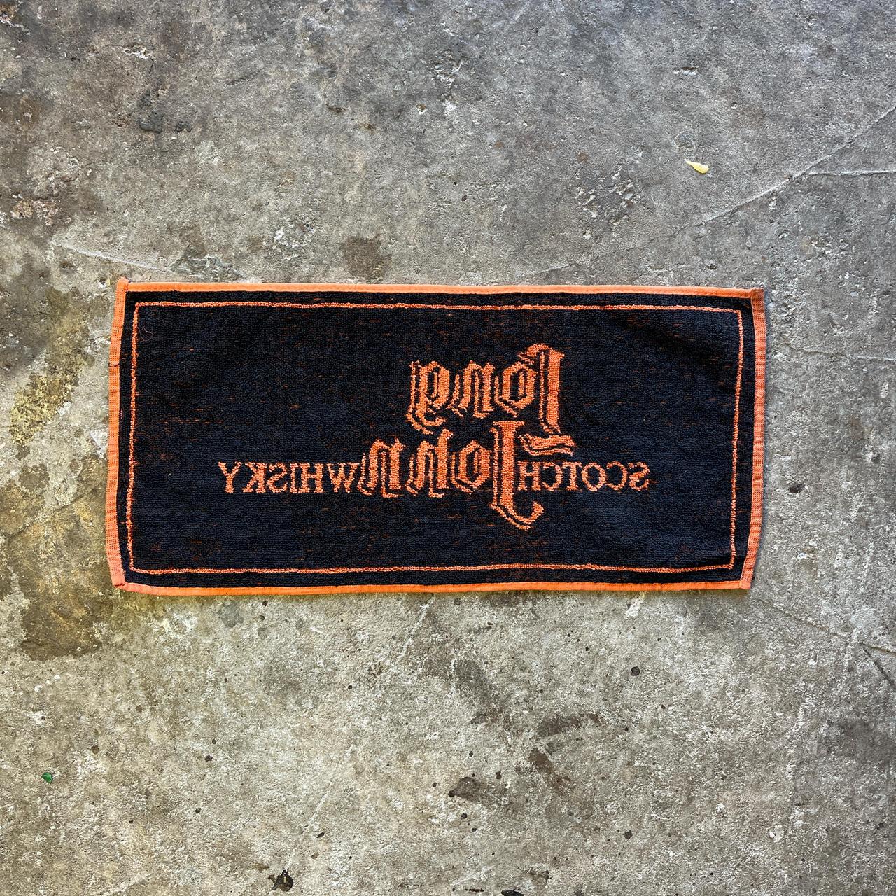 90s cotton ‘Long Scotch John Whiskey’ beer towel