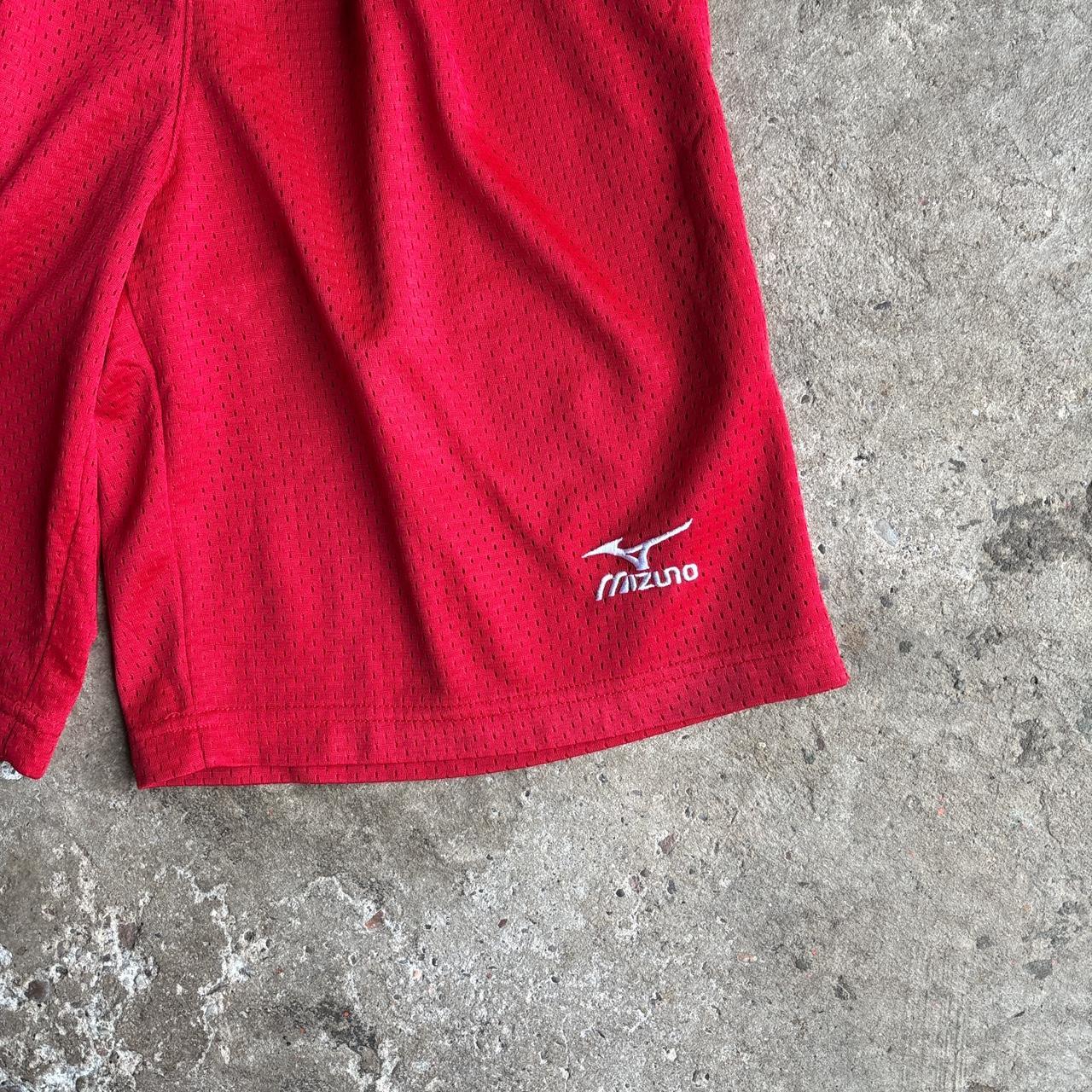 Red Mizuno Mesh Sports Shorts