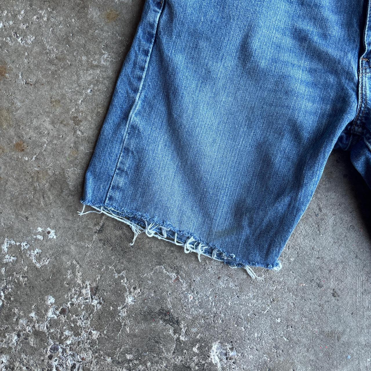 Blue Denim Cut Levi’s 569 Jean Shorts