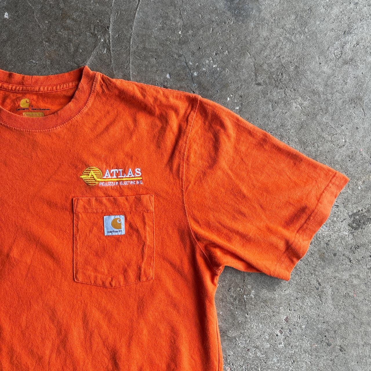 Orange Carhartt T-Shirt w/ ‘Atlas’ Embroidery