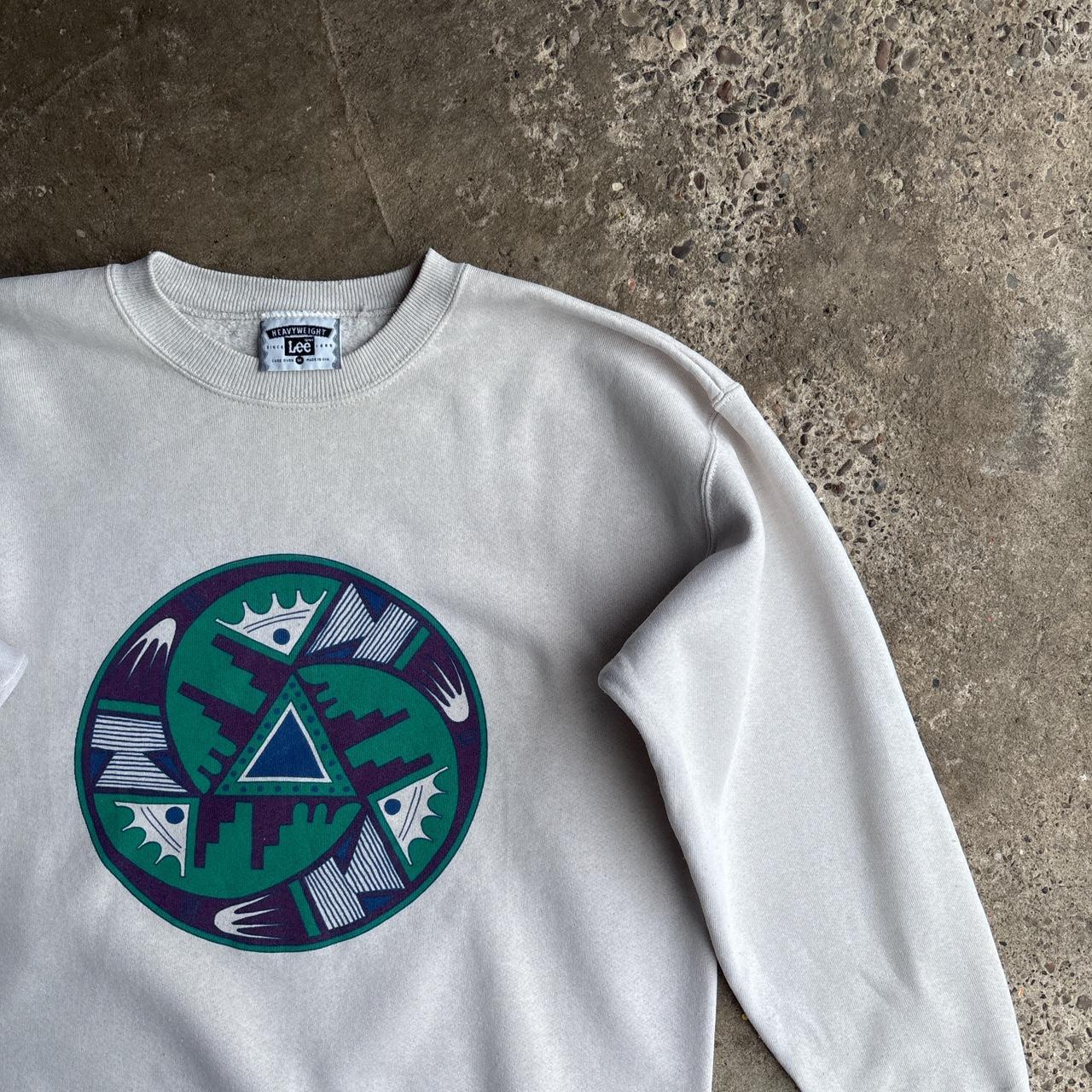 Graphic Cream Lee Crewneck Jumper - M