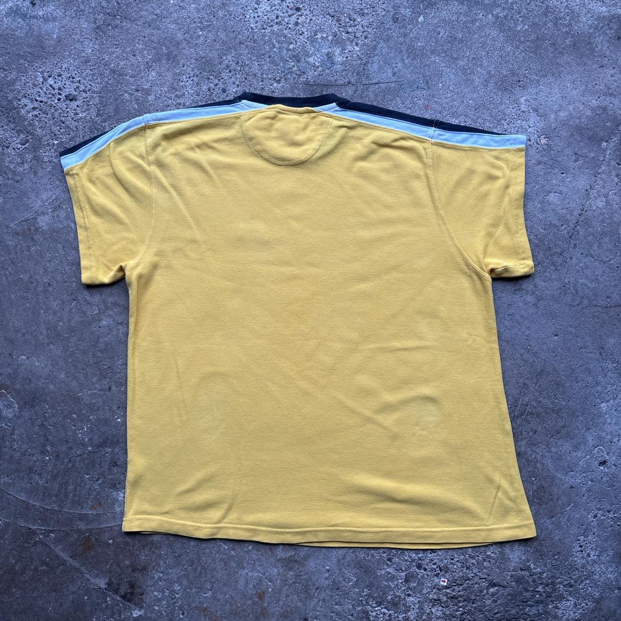 Yellow and navy Chaps crewneck t-shirt