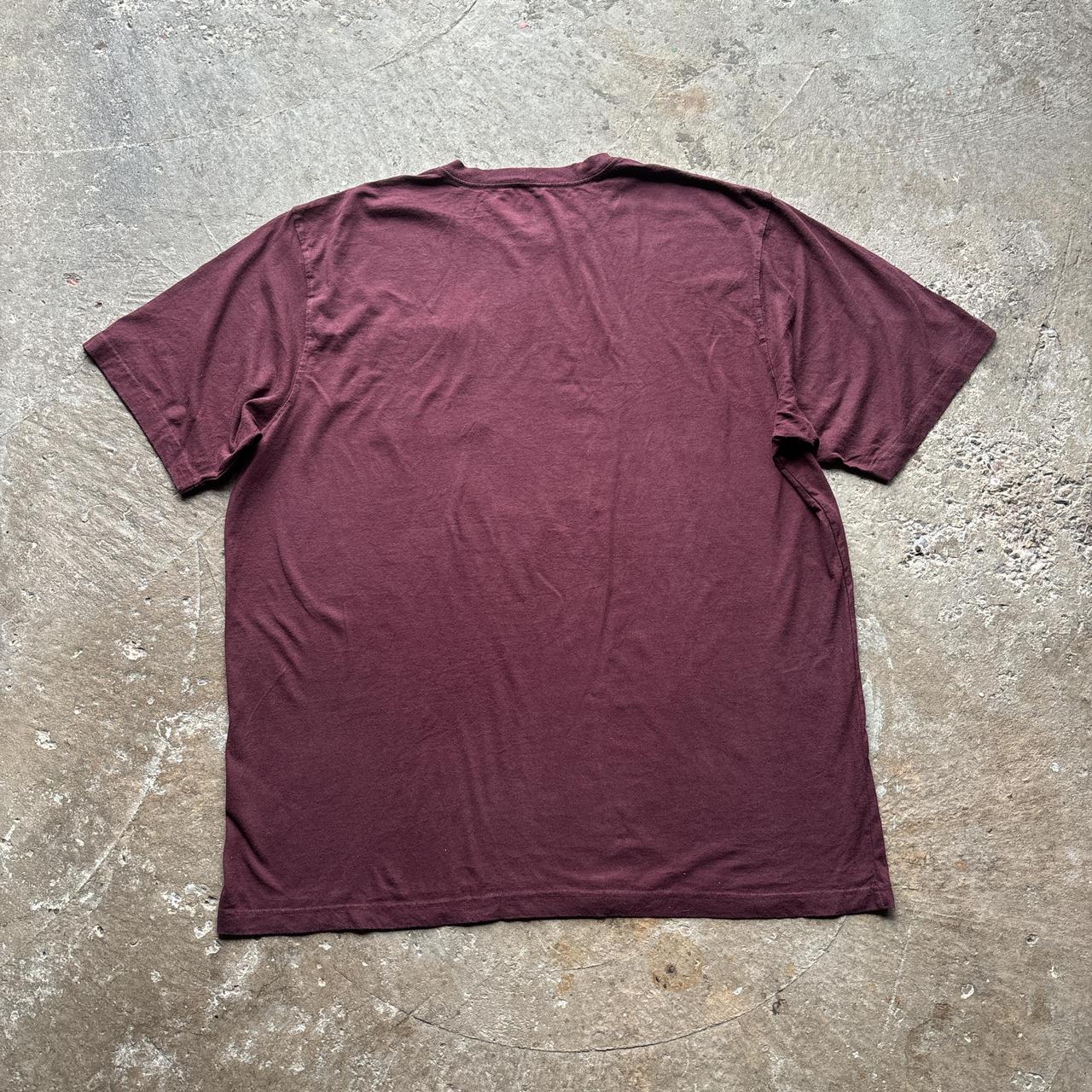 Burgundy Carhartt single pocket tee - XXL