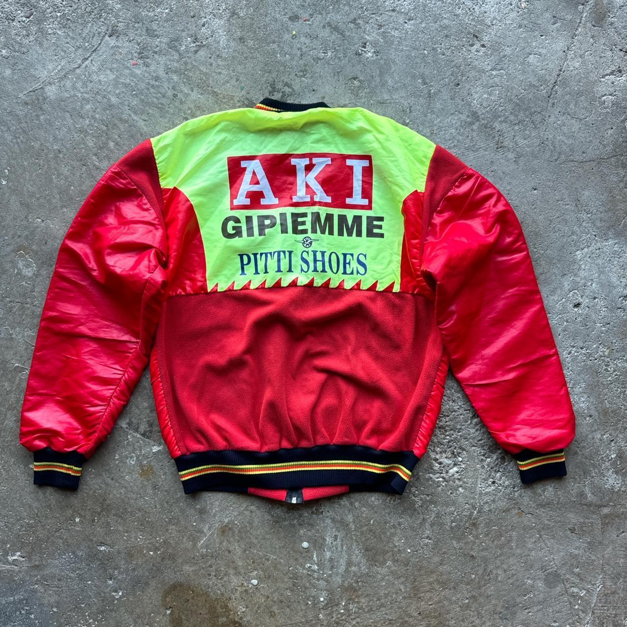 Rare and vintage Italian cycling jacket with various Italian sponsors