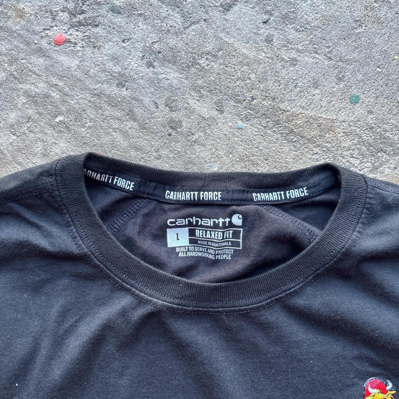 Black Carhartt single pocket tee - L