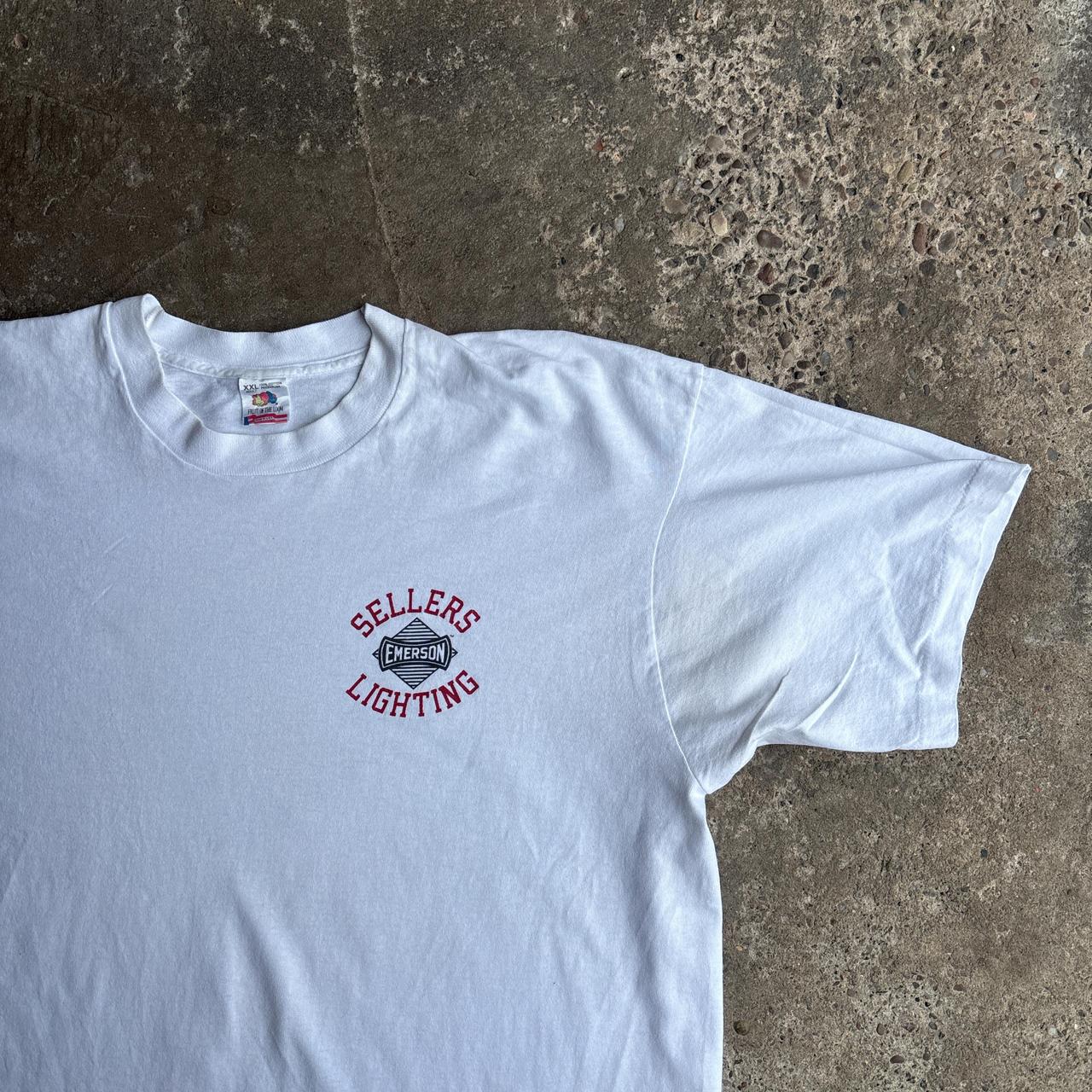 Vintage White Single Stitch Graphic T-Shirt - 2XL
