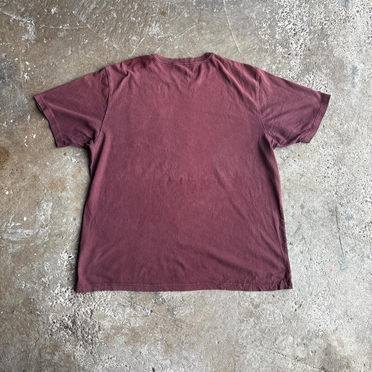 Burgundy Carhartt Single Pocket T-Shirt - XL