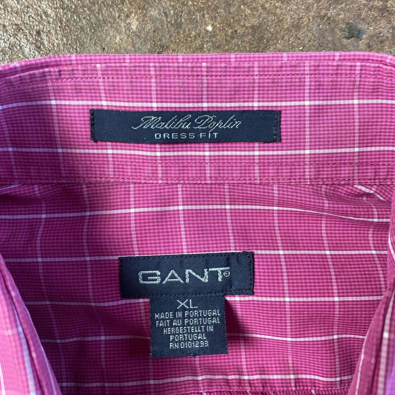 Pink GANT Long Sleeve Checked Shirt - XL