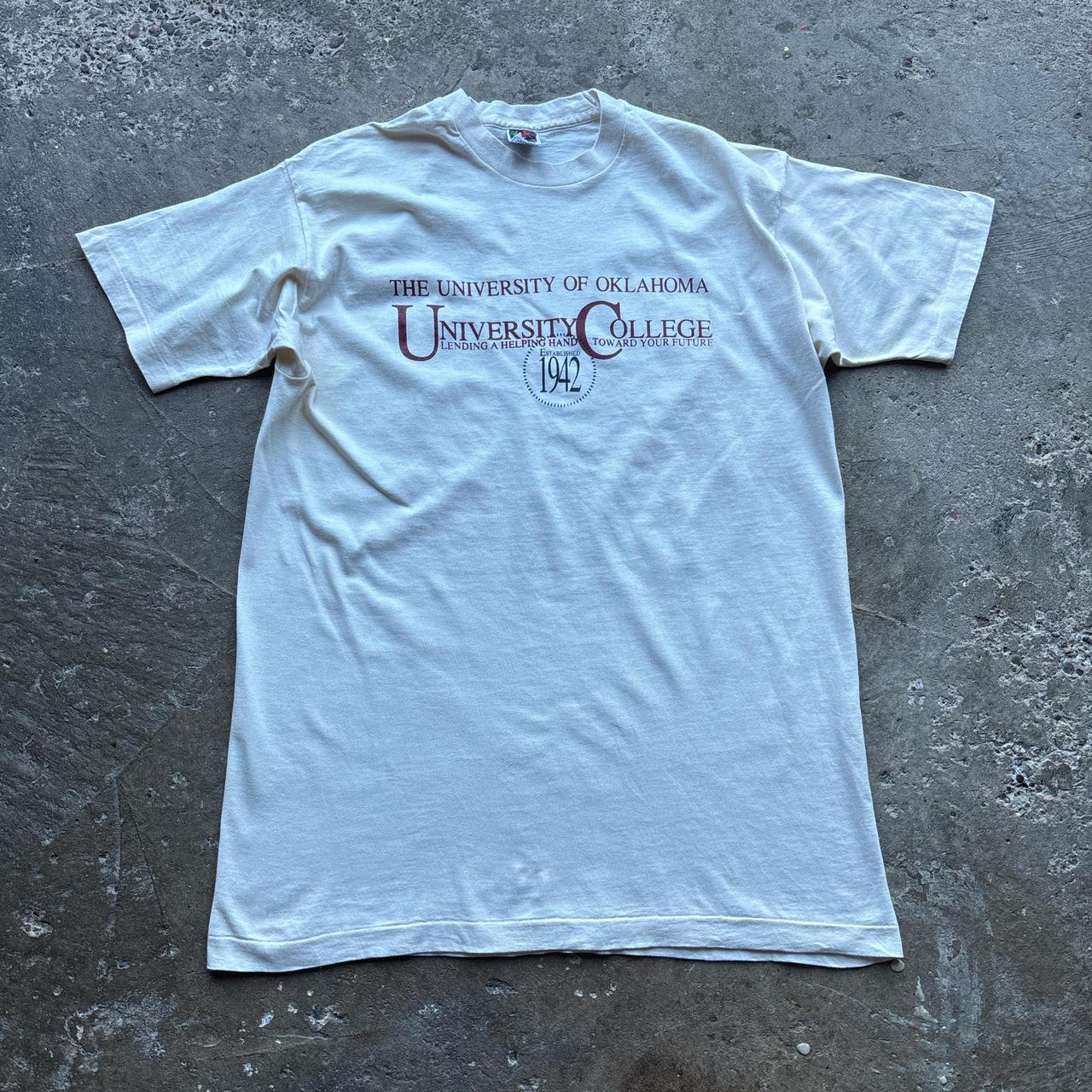 Cream University of Oklahoma single stitch t-shirt - XL