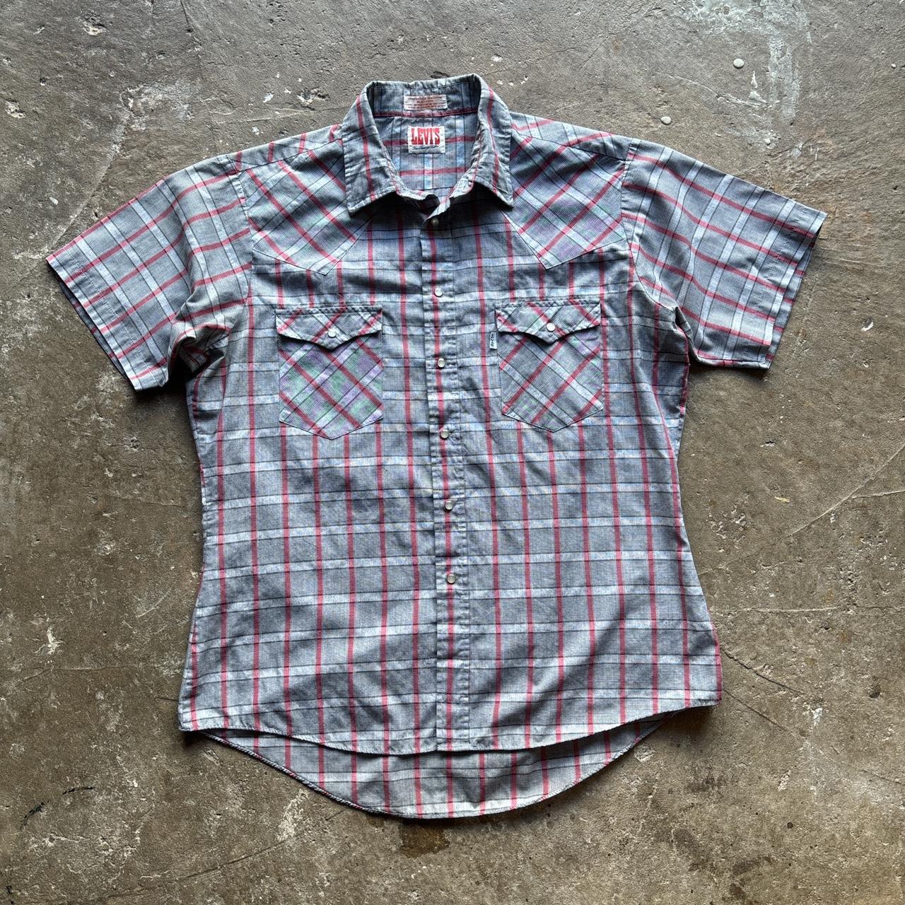 Vintage grey and red Levi’s western shirt - XL
