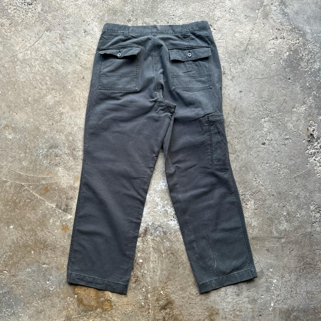 Washed black workwear trousers