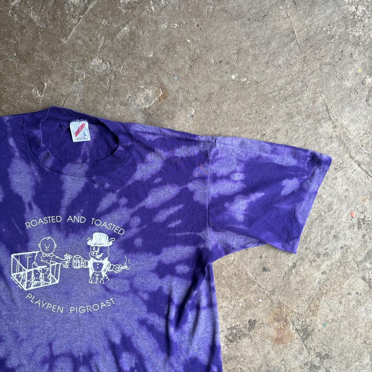 Vintage Purple Tye Die Single Stitch Graphic T-Shirt
