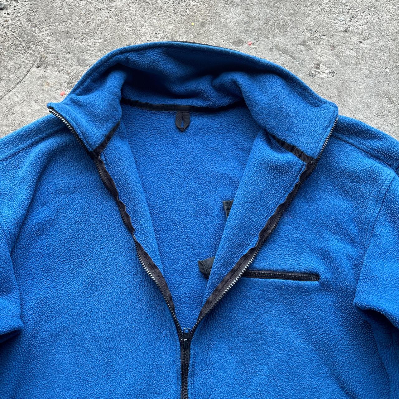 Blue Sprayway zip-up fleece jacket with embroidered logo
