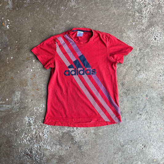 Red Adidas Logo Graphic T-Shirt