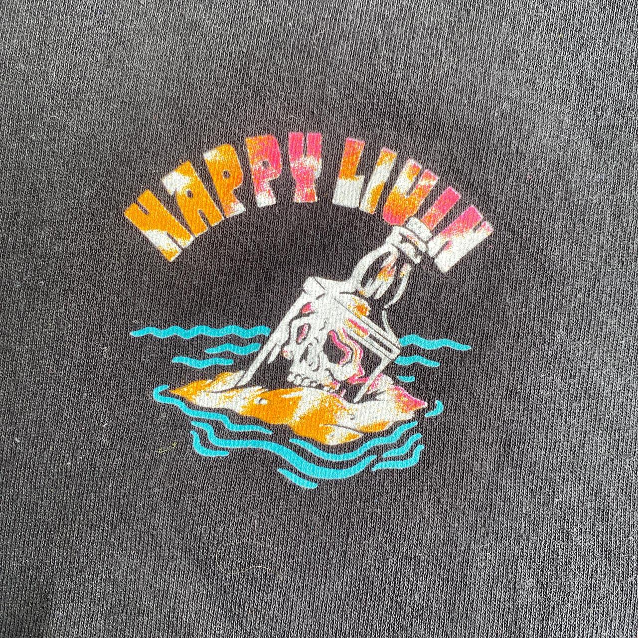 Black ‘Happy Liuin’ Bar T-Shirt