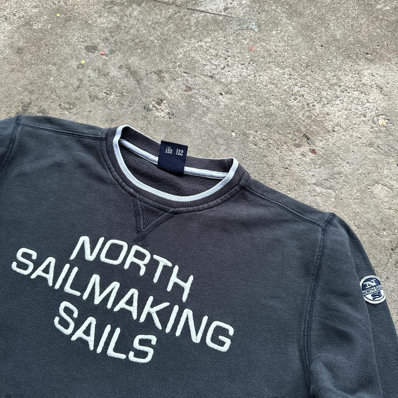 Navy sweatshirt with sailing embroidered logo