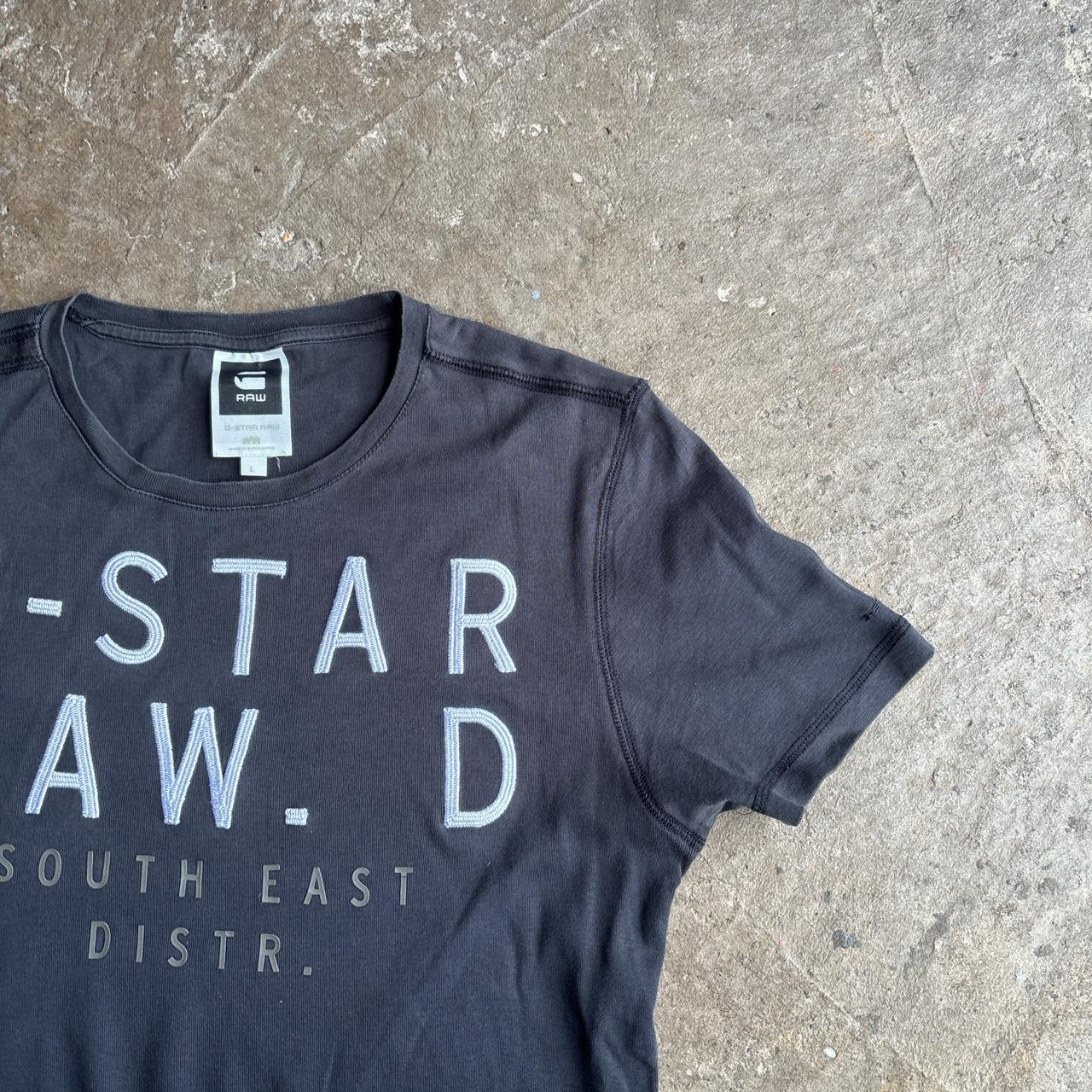 Grey G-STAR RAW Text T-Shirt