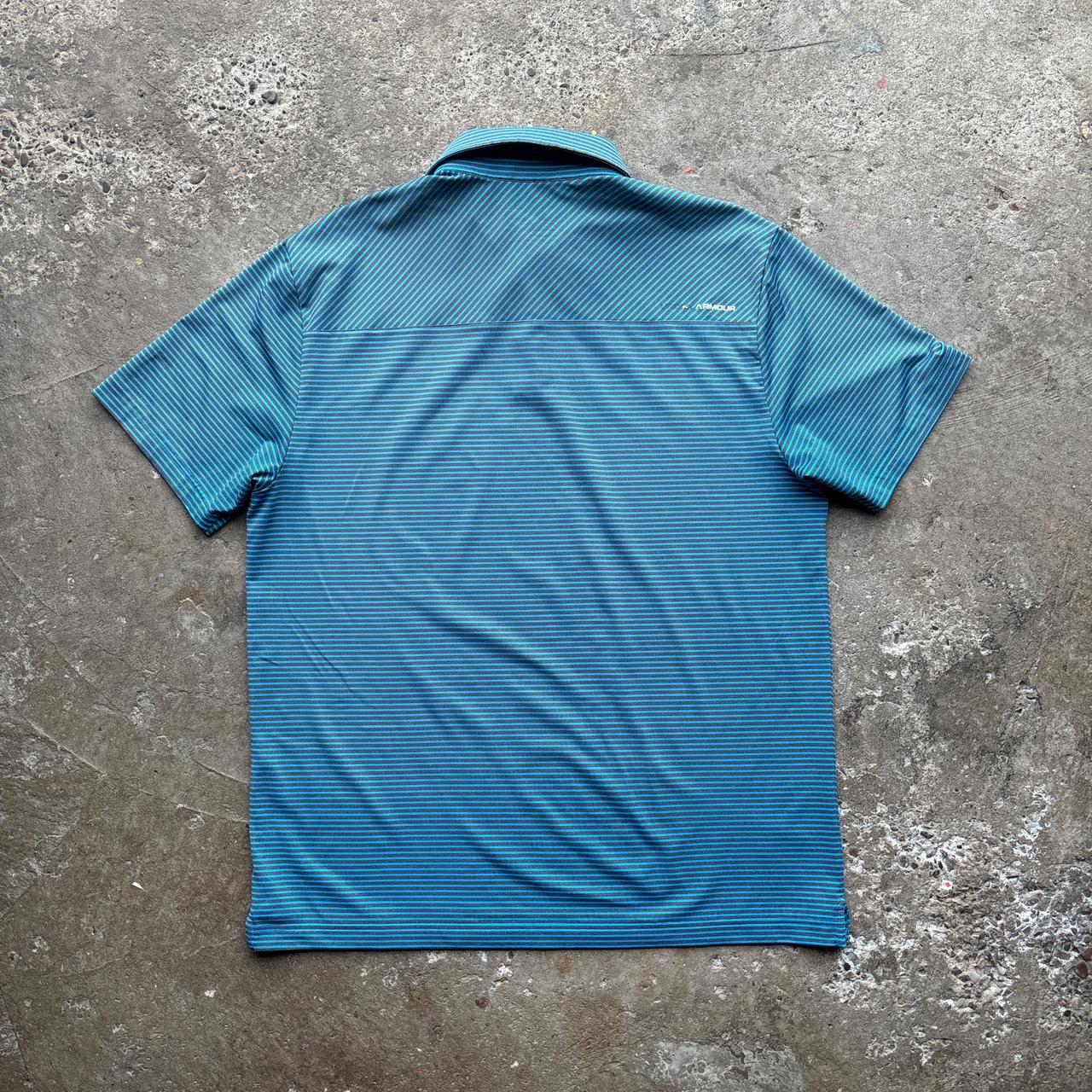 Blue and grey Under Armour Golf polo shirt