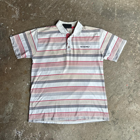 00s Animal striped Polo shirt