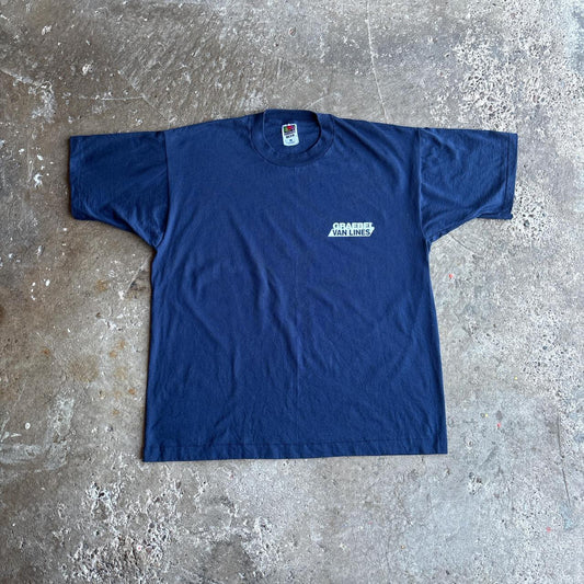 Vintage Navy ‘Graebel’ Graphic Single Stitch T-Shirt