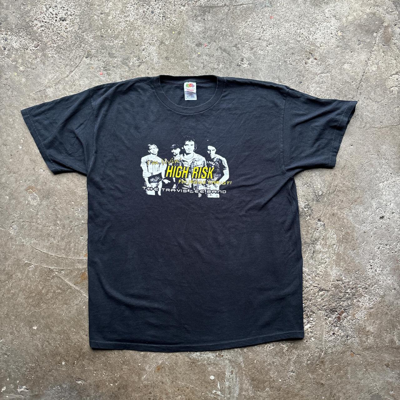 Black Travis Lee band tour T-shirt