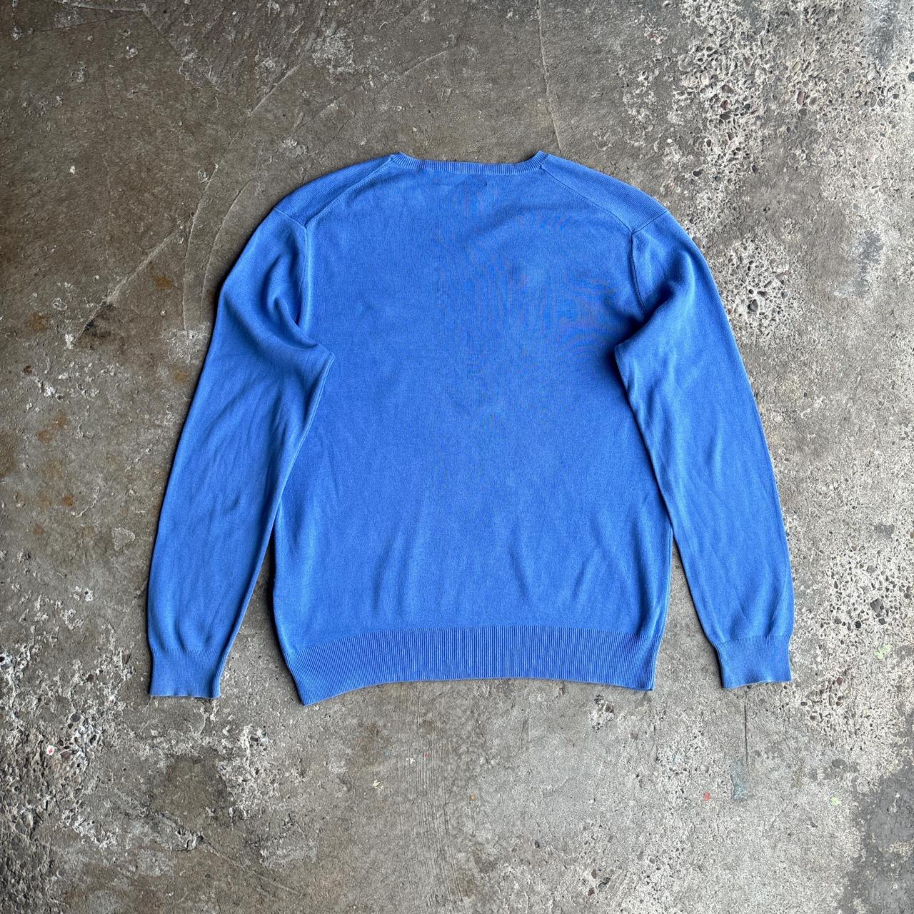Blue Polo Ralph Lauren V-Neck Jumper - M