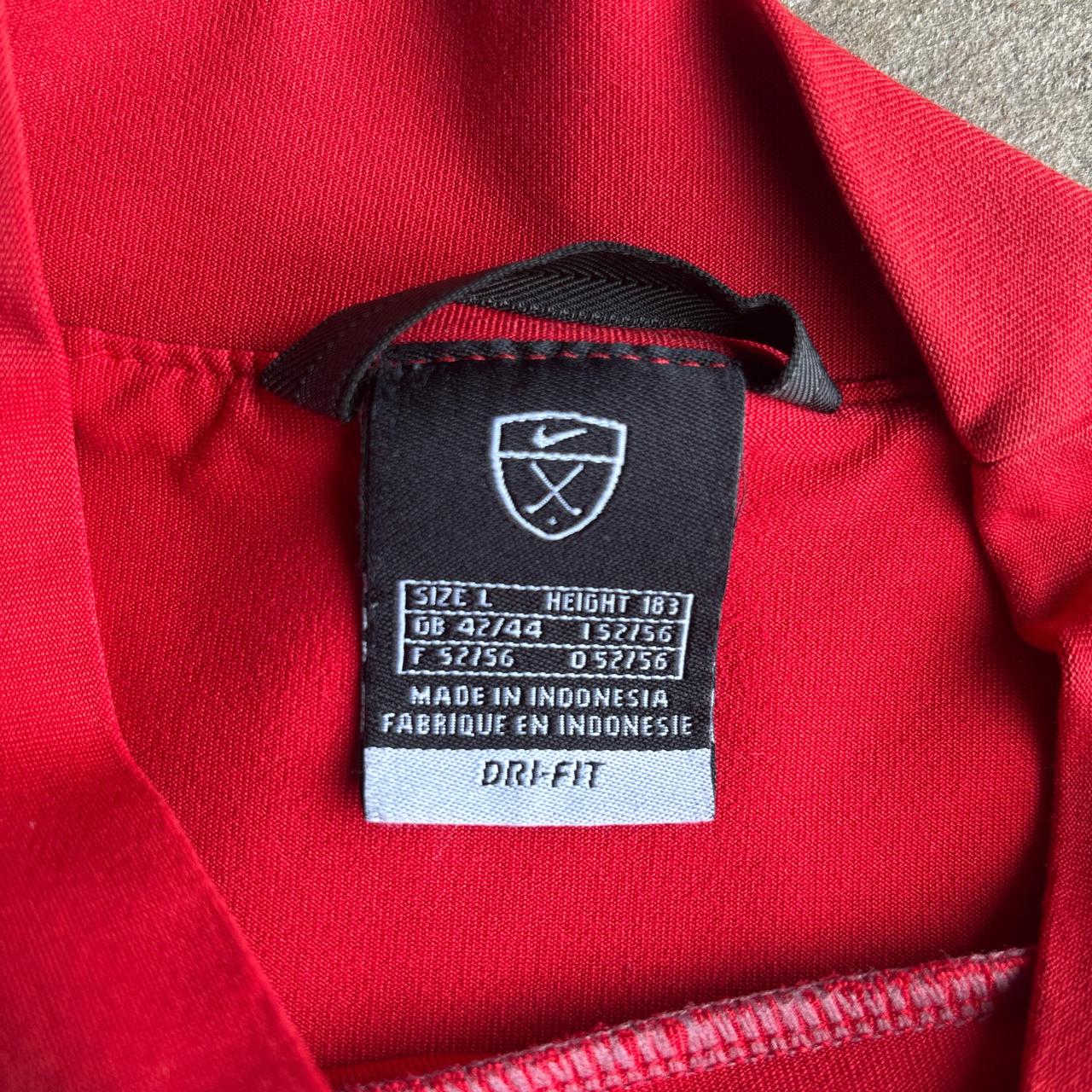 Red Nike ā00s Mock Neck Golf Polo - L