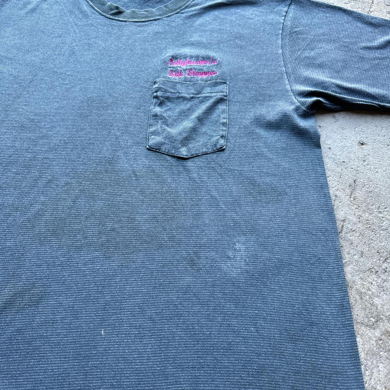 Grey striped pocket t-shirt