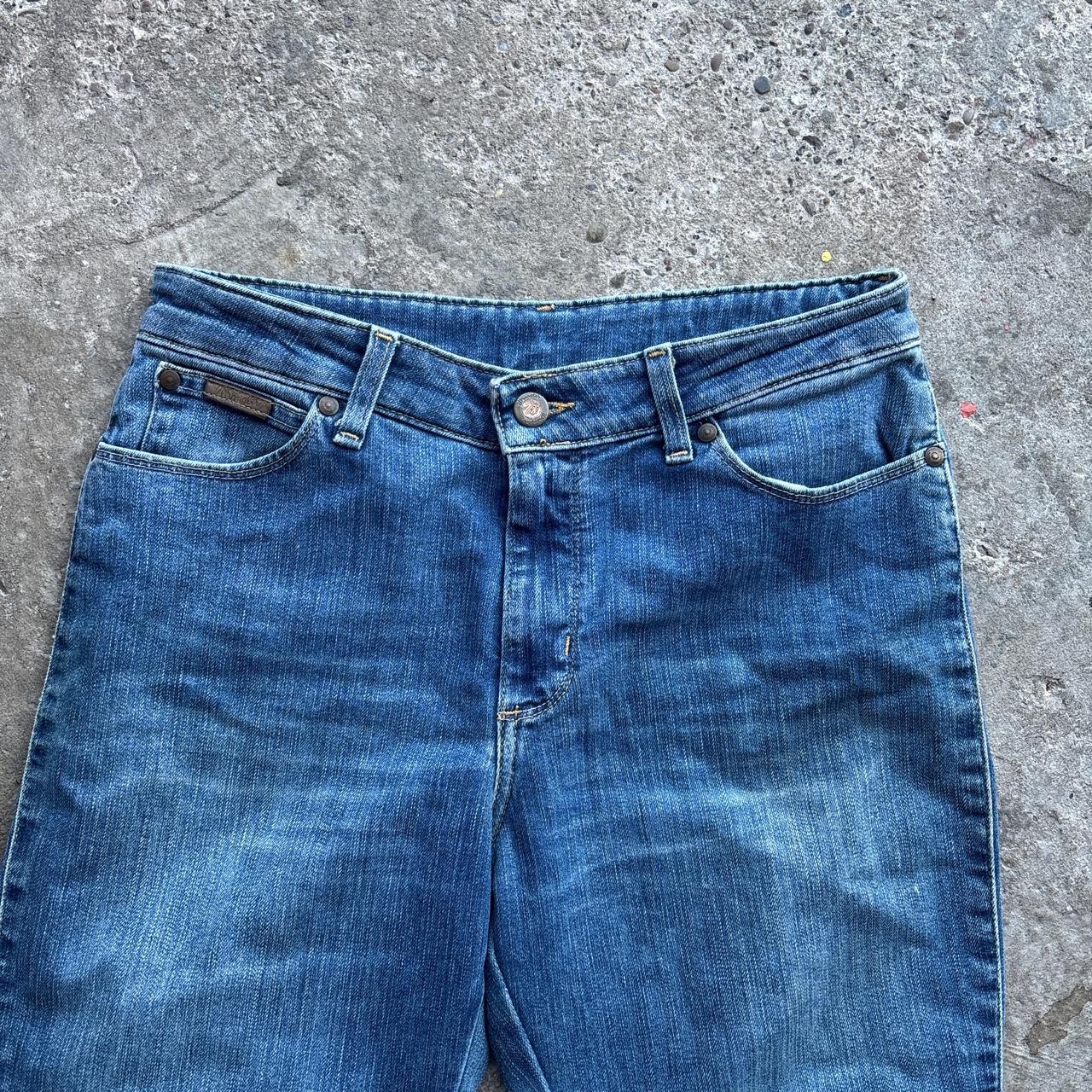 Blue Denim Flared Wrangler Jeans