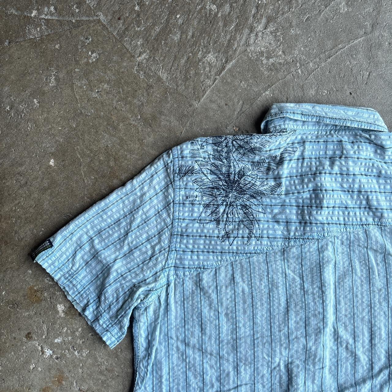 Blue & White Striped O’Neill Seersucker Short-Sleeve Shirt