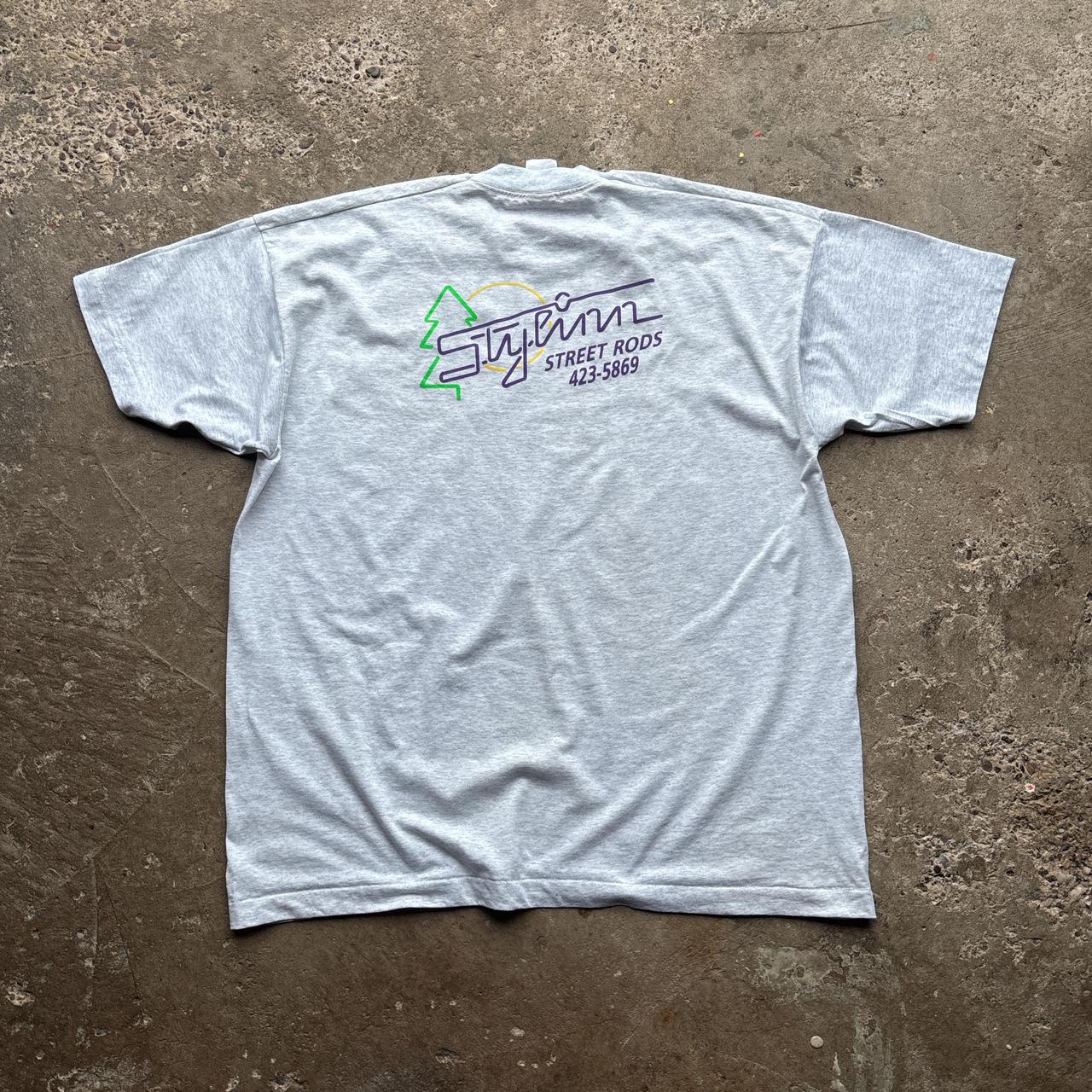 Vintage Grey single stitch graphic tee with ‘Stylin Street Rods’ graphic -